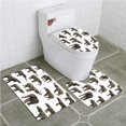 thumbnail image 1 of PUDMAD Elephants Group Elephants Tusk Ear Large Wild Life Jungle Mammal Forest 3 Piece Bathroom Rugs Set Bath Rug Contour Mat and Toilet Lid Cover, 1 of 2