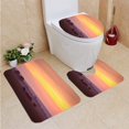 thumbnail image 1 of PUDMAD Elephants at Dawn 3 Piece Bathroom Rugs Set Bath Rug Contour Mat and Toilet Lid Cover, 1 of 2