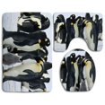 thumbnail image 1 of PUDMAD Emperor Penguins 3 Piece Bathroom Rugs Set Bath Rug Contour Mat and Toilet Lid Cover, 1 of 2