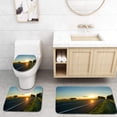 thumbnail image 1 of PUDMAD Empty Asphalt Road in a Rural Landscape at Sunset 3 Piece Bathroom Rugs Set Bath Rug Contour Mat and Toilet Lid Cover, 1 of 2