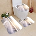 thumbnail image 1 of PUDMAD Empty Brick Floor Cityscape Skyline Tokyo 3 Piece Bathroom Rugs Set Bath Rug Contour Mat and Toilet Lid Cover, 1 of 2
