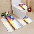 thumbnail image 1 of PUDMAD Empty Concrete Floor top Panoramic Modern Cityscape Building Bird Eye Aerial View Under Sunrise morni 3 Piece Bathroom Rugs Set Bath Rug Contour Mat and Toilet Lid Cover, 1 of 2