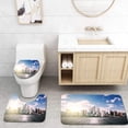 thumbnail image 1 of PUDMAD Empty Floor Modern Buildings 3 Piece Bathroom Rugs Set Bath Rug Contour Mat and Toilet Lid Cover, 1 of 2
