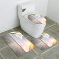 thumbnail image 1 of PUDMAD Empty Floor and Modern Architectural Passageway at Sunset 3 Piece Bathroom Rugs Set Bath Rug Contour Mat and Toilet Lid Cover, 1 of 2
