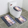 thumbnail image 1 of PUDMAD Empty Modern Office 3 Piece Bathroom Rugs Set Bath Rug Contour Mat and Toilet Lid Cover, 1 of 2