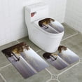 thumbnail image 1 of PUDMAD Enjoy Nature 3 Piece Bathroom Rugs Set Bath Rug Contour Mat and Toilet Lid Cover, 1 of 2