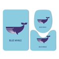 thumbnail image 1 of PUDMAD Enjoy Summer Fish Yellow 3 Piece Bathroom Rugs Set Bath Rug Contour Mat and Toilet Lid Cover, 1 of 2
