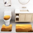 thumbnail image 1 of PUDMAD Enjoying Silence 3 Piece Bathroom Rugs Set Bath Rug Contour Mat and Toilet Lid Cover, 1 of 2
