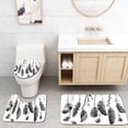 thumbnail image 1 of PUDMAD Ethnic Simplistic Hand Drawn Feathers Grunge Ritual Inspired Details Art 3 Piece Bathroom Rugs Set Bath Rug Contour Mat and Toilet Lid Cover, 1 of 2
