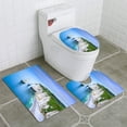 thumbnail image 1 of PUDMAD Etretat Aval Cliff and Rocks Landmark and Ocean Normandy France 3 Piece Bathroom Rugs Set Bath Rug Contour Mat and Toilet Lid Cover, 1 of 2