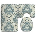 thumbnail image 1 of PUDMAD European 3 Piece Bathroom Rugs Set Bath Rug Contour Mat and Toilet Lid Cover, 1 of 2