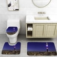 thumbnail image 1 of PUDMAD Evening Hillbrow Tower Johannesburg 3 Piece Bathroom Rugs Set Bath Rug Contour Mat and Toilet Lid Cover, 1 of 2