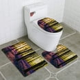 thumbnail image 1 of PUDMAD Evening Sun in Bluebell Wood 3 Piece Bathroom Rugs Set Bath Rug Contour Mat and Toilet Lid Cover, 1 of 2