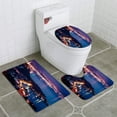 thumbnail image 1 of PUDMAD Evening in Gulf Trieste 3 Piece Bathroom Rugs Set Bath Rug Contour Mat and Toilet Lid Cover, 1 of 2