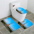 thumbnail image 1 of PUDMAD Evening sunset View Eiffel Tower in Paris France landscape photo during 3 Piece Bathroom Rugs Set Bath Rug Contour Mat and Toilet Lid Cover, 1 of 2