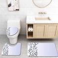 thumbnail image 1 of PUDMAD Evil Eye Eye Shaped Amulets Vertical Wavy Lines Artistic Magical Belief Happiness Blue Black 3 Piece Bathroom Rugs Set Bath Rug Contour Mat and Toilet Lid Cover, 1 of 2