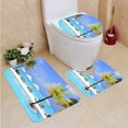 thumbnail image 1 of PUDMAD Exotic Resort in Maldives 3 Piece Bathroom Rugs Set Bath Rug Contour Mat and Toilet Lid Cover, 1 of 2