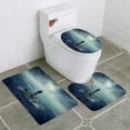 thumbnail image 1 of PUDMAD Failure Crisis Concept Lost Business Career Education Opportunity 3 Piece Bathroom Rugs Set Bath Rug Contour Mat and Toilet Lid Cover, 1 of 2