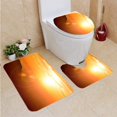 thumbnail image 1 of PUDMAD Fair Sun 3 Piece Bathroom Rugs Set Bath Rug Contour Mat and Toilet Lid Cover, 1 of 2