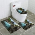 thumbnail image 1 of PUDMAD Fairy Pool Isle Sky 3 Piece Bathroom Rugs Set Bath Rug Contour Mat and Toilet Lid Cover, 1 of 2