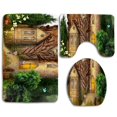 thumbnail image 1 of PUDMAD Fairyl Castle 3 Piece Bathroom Rugs Set Bath Rug Contour Mat and Toilet Lid Cover, 1 of 2