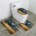 thumbnail image 1 of PUDMAD Fairytale Landscape 3 Piece Bathroom Rugs Set Bath Rug Contour Mat and Toilet Lid Cover, 1 of 2