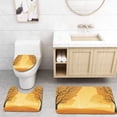 thumbnail image 1 of PUDMAD Fall 3 Piece Bathroom Rugs Set Bath Rug Contour Mat and Toilet Lid Cover, 1 of 2