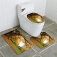 thumbnail image 1 of PUDMAD Fall Autumnal Park Big Ancient Oak Tree and Deciduous Leaves Greenery Earth 3 Piece Bathroom Rugs Set Bath Rug Contour Mat and Toilet Lid Cover, 1 of 2