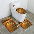thumbnail image 1 of PUDMAD Fall Misty Autumn Forest Rising Sun Early Morning in Foggy Woods Scenery 3 Piece Bathroom Rugs Set Bath Rug Contour Mat and Toilet Lid Cover, 1 of 2