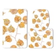 thumbnail image 1 of PUDMAD Fallen Leaves Autumn Withered Yellow 3 Piece Bathroom Rugs Set Bath Rug Contour Mat and Toilet Lid Cover, 1 of 2