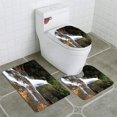 thumbnail image 1 of PUDMAD Falls Dodd Creek Along Raven Cliff Falls Trail in Georgia 3 Piece Bathroom Rugs Set Bath Rug Contour Mat and Toilet Lid Cover, 1 of 2