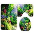 thumbnail image 1 of PUDMAD Falls in a Lovely Backdrop 3 Piece Bathroom Rugs Set Bath Rug Contour Mat and Toilet Lid Cover, 1 of 2