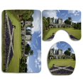 thumbnail image 1 of PUDMAD Fantastic Castle Scottish Flag in Flowers 3 Piece Bathroom Rugs Set Bath Rug Contour Mat and Toilet Lid Cover, 1 of 2