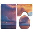 thumbnail image 1 of PUDMAD Fantastic View Dark Overcast Sky Dramatic sque Morning Scene Location Cape 3 Piece Bathroom Rugs Set Bath Rug Contour Mat and Toilet Lid Cover, 1 of 2