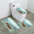 thumbnail image 1 of PUDMAD Fantasy Antique Old Trunk in Ocean Waves Magic Bird Pirate Boat Mint 3 Piece Bathroom Rugs Set Bath Rug Contour Mat and Toilet Lid Cover, 1 of 2