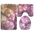 thumbnail image 1 of PUDMAD Fantasy Circle 3 Piece Bathroom Rugs Set Bath Rug Contour Mat and Toilet Lid Cover, 1 of 2