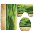 thumbnail image 1 of PUDMAD Farm House Highlands Tea Plantations from Wood Balcony Perspective Sunrise in Eary Morning Fog 3 Piece Bathroom Rugs Set Bath Rug Contour Mat and Toilet Lid Cover, 1 of 2