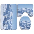 thumbnail image 1 of PUDMAD Farmhouse Snowy Summit Alps Over Clouds Scene at Winter Wilderness in Nature 3 Piece Bathroom Rugs Set Bath Rug Contour Mat and Toilet Lid Cover, 1 of 2