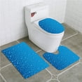 thumbnail image 1 of PUDMAD Farmhouse Water Drops on Glass Relaxing Ecology Purifying Symbol Fresh Water 3 Piece Bathroom Rugs Set Bath Rug Contour Mat and Toilet Lid Cover, 1 of 2
