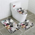 thumbnail image 1 of PUDMAD Fashion House Model Posing and Sitting on Tabouret Clothes Street Style 3 Piece Bathroom Rugs Set Bath Rug Contour Mat and Toilet Lid Cover, 1 of 2