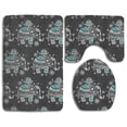 thumbnail image 1 of PUDMAD Fashon Elephant Collage 3 Piece Bathroom Rugs Set Bath Rug Contour Mat and Toilet Lid Cover, 1 of 2