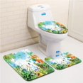 thumbnail image 1 of PUDMAD Ferns Petals Flourishing Nature Fantasy Complex Mixed Digital Watercolors 3 Piece Bathroom Rugs Set Bath Rug Contour Mat and Toilet Lid Cover, 1 of 2