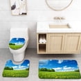 thumbnail image 1 of PUDMAD Field Dandelions and Blue Sky 3 Piece Bathroom Rugs Set Bath Rug Contour Mat and Toilet Lid Cover, 1 of 2