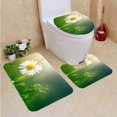 thumbnail image 1 of PUDMAD Field Wild Daisy 3 Piece Bathroom Rugs Set Bath Rug Contour Mat and Toilet Lid Cover, 1 of 2