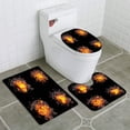thumbnail image 1 of PUDMAD Fire Explosions Isolated Set 3 Piece Bathroom Rugs Set Bath Rug Contour Mat and Toilet Lid Cover, 1 of 2