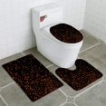 thumbnail image 1 of PUDMAD Fire Sparks Isolated on Black 3 Piece Bathroom Rugs Set Bath Rug Contour Mat and Toilet Lid Cover, 1 of 2