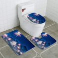 thumbnail image 1 of PUDMAD Firework at New Years eve in Austrian Snowy Mountains 3 Piece Bathroom Rugs Set Bath Rug Contour Mat and Toilet Lid Cover, 1 of 2