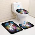 thumbnail image 1 of PUDMAD [Fireworks] 3 Piece Bathroom Rugs Set Bath Rug Contour Mat and Toilet Lid Cover, 1 of 2