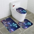 thumbnail image 1 of PUDMAD Fireworks Festival Over Hong Kong City 3 Piece Bathroom Rugs Set Bath Rug Contour Mat and Toilet Lid Cover, 1 of 2