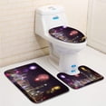 thumbnail image 1 of PUDMAD Fireworks Festival Over Hong Kong City 3 Piece Bathroom Rugs Set Bath Rug Contour Mat and Toilet Lid Cover, 1 of 2